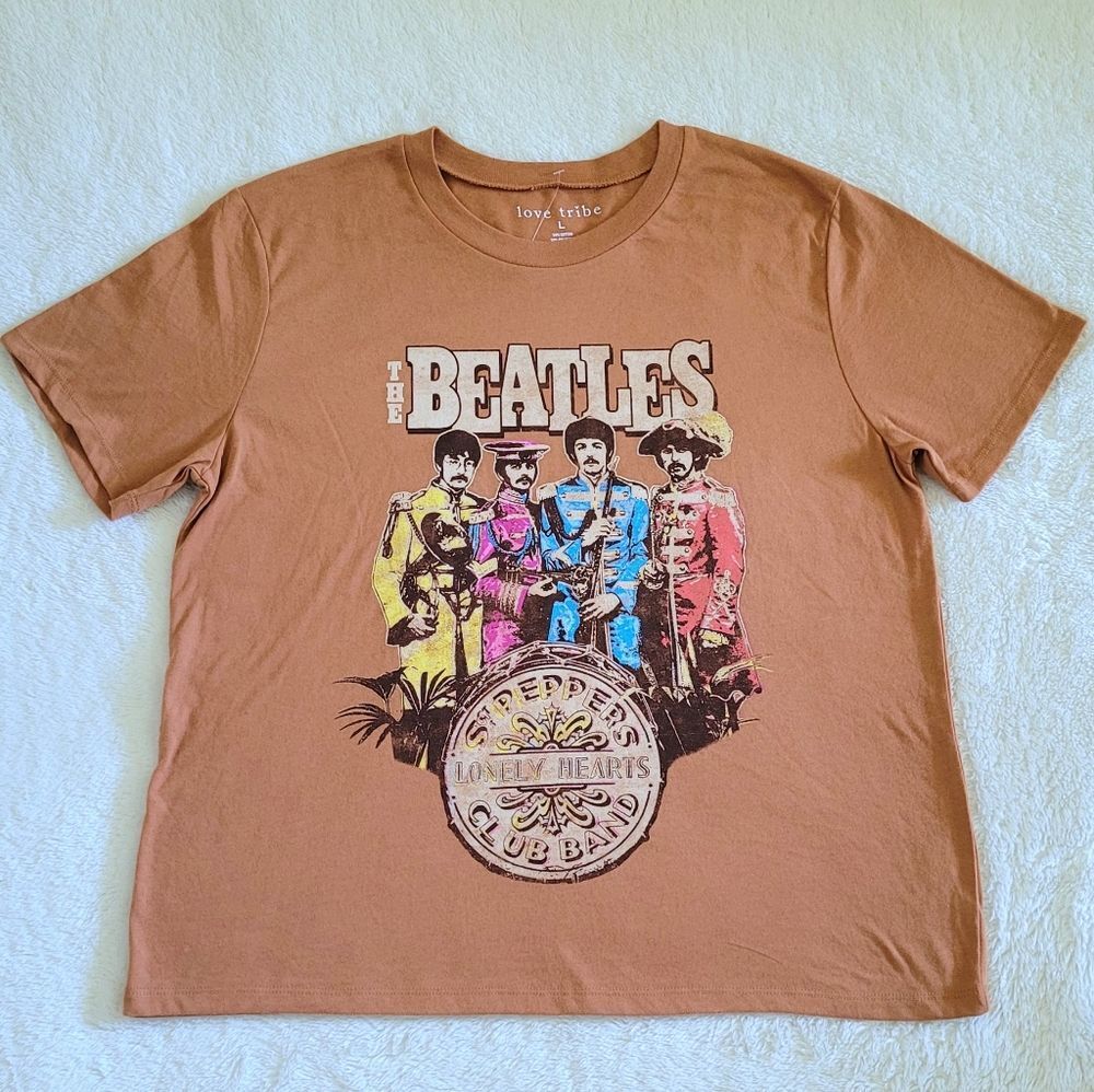Love♥️ Tribe The Beatles🪲 Graphic Tee👕 - NWT - Picture 1 of 9